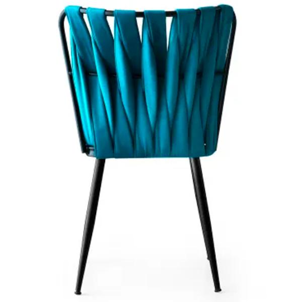 Set scaune de bucătarie Trendy KUŞAKLI Catifea/ Blue Black photo 5