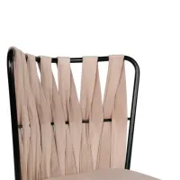 Set scaune de bucătarie Trendy KUŞAKLI Catifea/ Beige Black photo 5