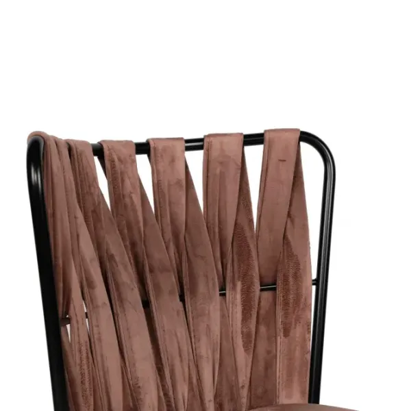 Set scaune de bucătarie Trendy KUŞAKLI Catifea/ Light Brown Black photo 4