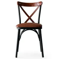 Set scaune de bucătarie Trendy Ekol Piele ecologică / Brown Black photo 3
