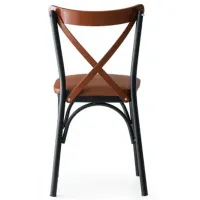 Set scaune de bucătarie Trendy Ekol Piele ecologică / Brown Black photo 4