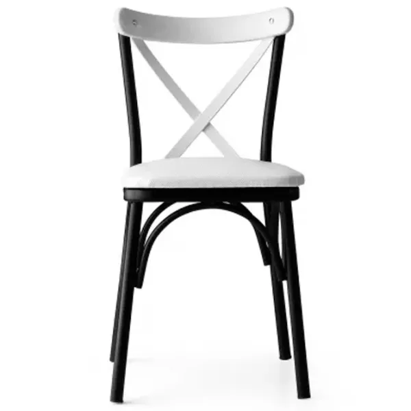 Set scaune de bucătarie Trendy Ekol Piele ecologică / White Black photo 2