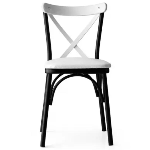 Set scaune de bucătarie Trendy Ekol Piele ecologică / White Black photo 2