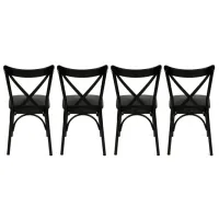 Set scaune de bucătarie Trendy Ekol Piele ecologică / Black Black photo 3