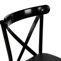 Set scaune de bucătarie Trendy Ekol Piele ecologică / Black Black photo 5