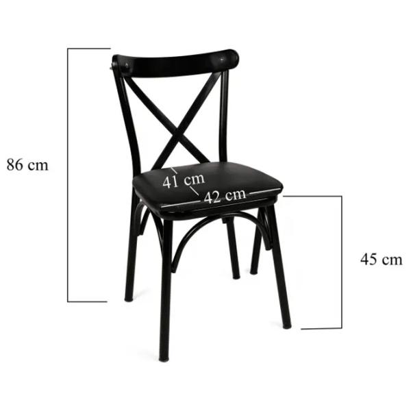 Set scaune de bucătarie Trendy Ekol Piele ecologică / Black Black photo 9