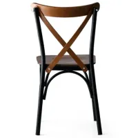 Set scaune de bucătarie Trendy Ahsap Ekol Lemn/ Brown Black photo 3