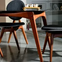 Set scaune de bucătarie Trendy Touch Stofă/ Antracit Brown photo 4