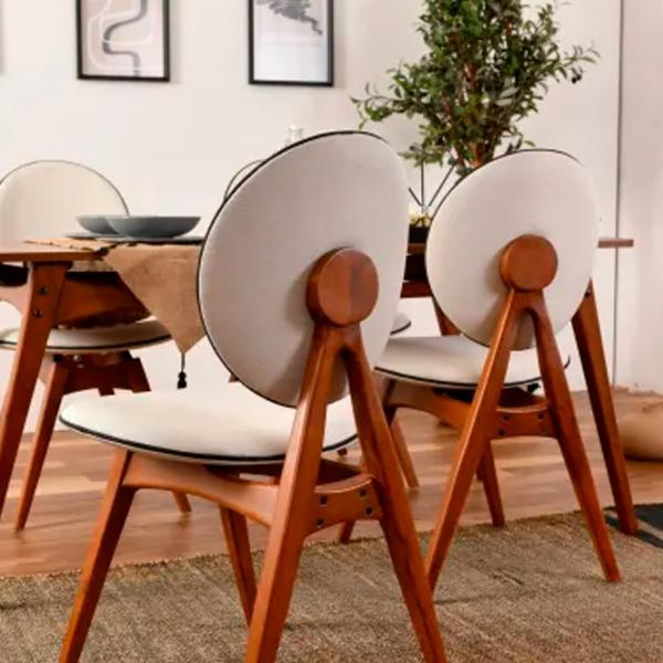Набор кухонных стульев Trendy Touch Ткань/ Кремовый Brown photo 4