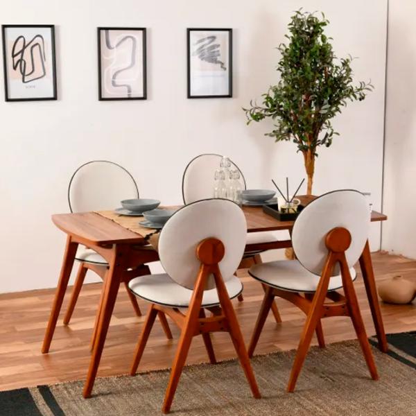 Набор кухонных стульев Trendy Touch Ткань/ Кремовый Brown photo 5