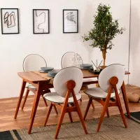 Set scaune de bucătarie Trendy Touch Stofă/ Cream Brown photo 5