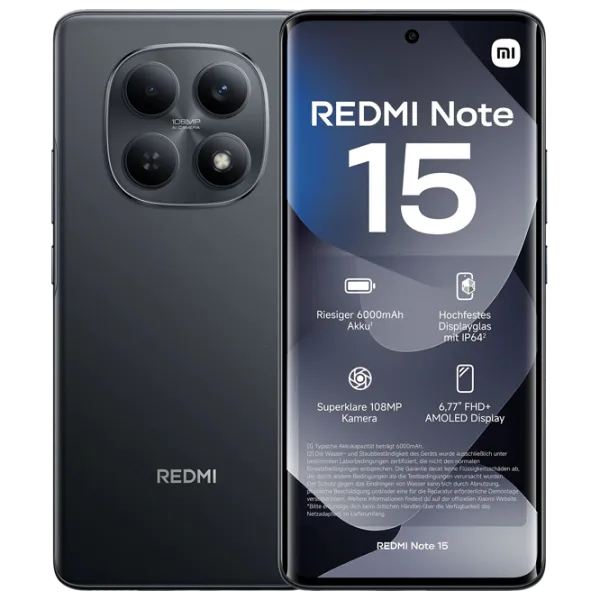 Xiaomi Redmi Note 15 4G 6 GB/ 128 GB/ Dual SIM/ Black Midnight photo 1