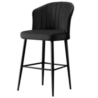 Scaune de bar Trendy Rubi Poliester / Metal / Black