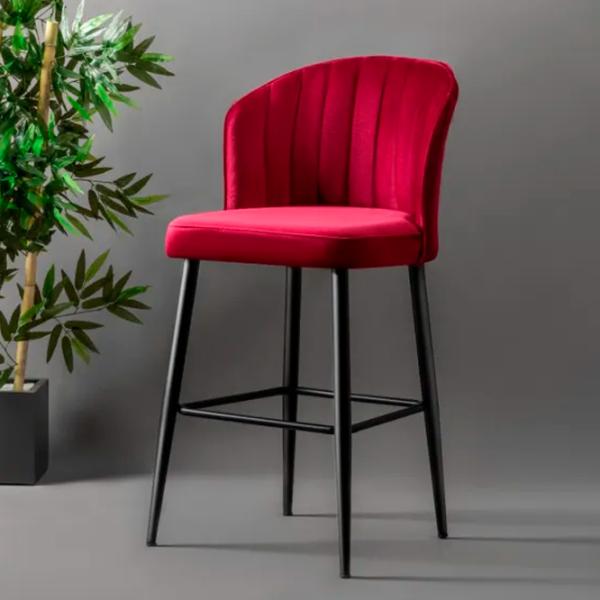 Scaune de bar Trendy Rubi Poliester / Metal / Red photo 2