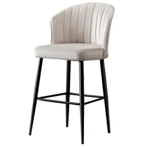Scaune de bar Trendy Rubi Poliester / Metal / Cream photo 1