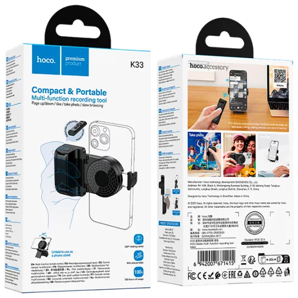 Suport pentru telefon Hoco K33 Oleada Black photo 7