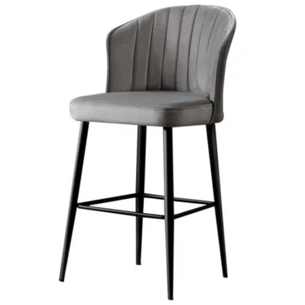 Scaune de bar Trendy Rubi Poliester / Metal / Gray photo 1