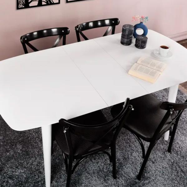 Masă de bucătărie extensibilă Trendy Retro MDF/ White photo 9