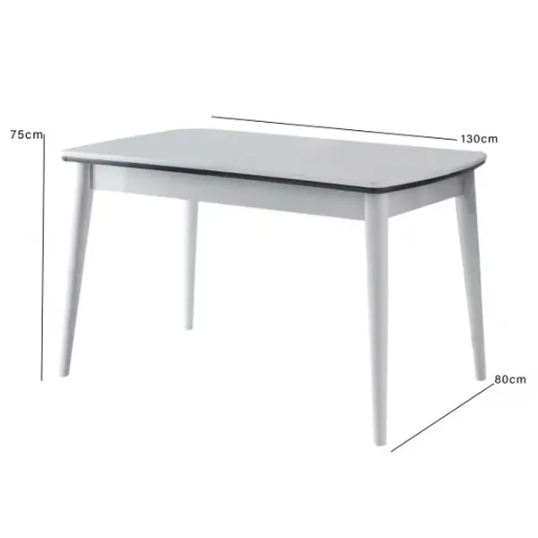Masă de bucătărie extensibilă Trendy Vega MDF/ White photo 2