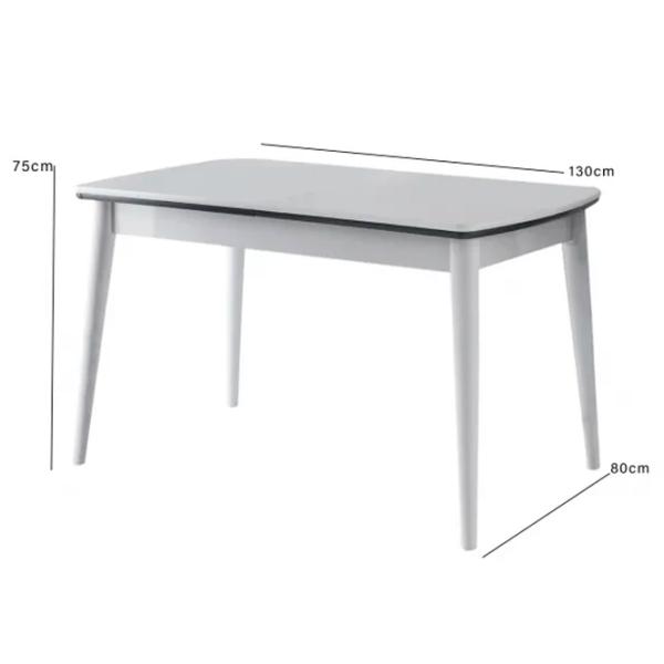 Masă de bucătărie extensibilă Trendy Vega MDF/ White photo 2