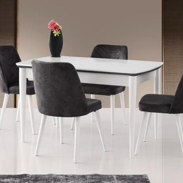 Masă de bucătărie extensibilă Trendy Vega MDF/ White photo 3