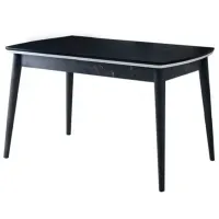 Masă de bucătărie extensibilă Trendy Vega MDF/ Black