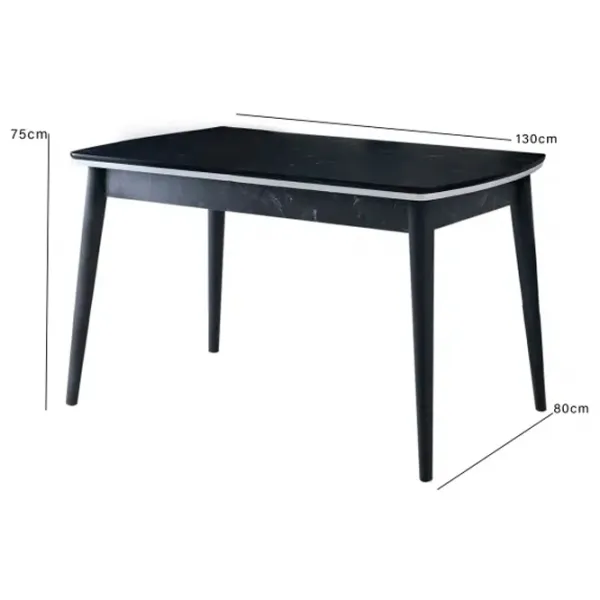 Masă de bucătărie extensibilă Trendy Vega MDF/ Black photo 2