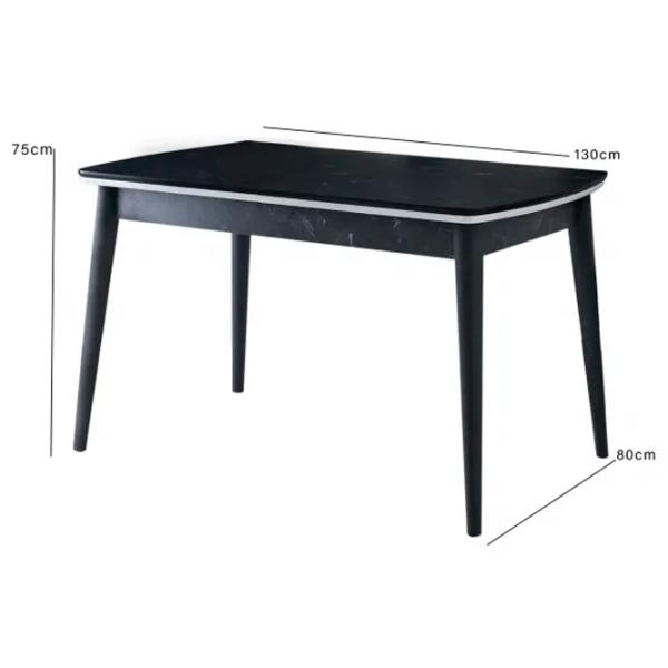 Masă de bucătărie extensibilă Trendy Vega MDF/ Black photo 2