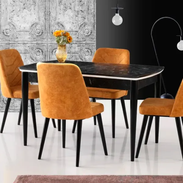 Masă de bucătărie extensibilă Trendy Vega MDF/ Black photo 3
