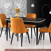 Кухонный стол раскладной Trendy Vega МДФ/ Черный photo 3
