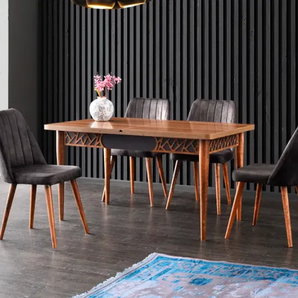 Кухонный стол раскладной Trendy Mira Меламиновая ДСП/ Antracit photo 2
