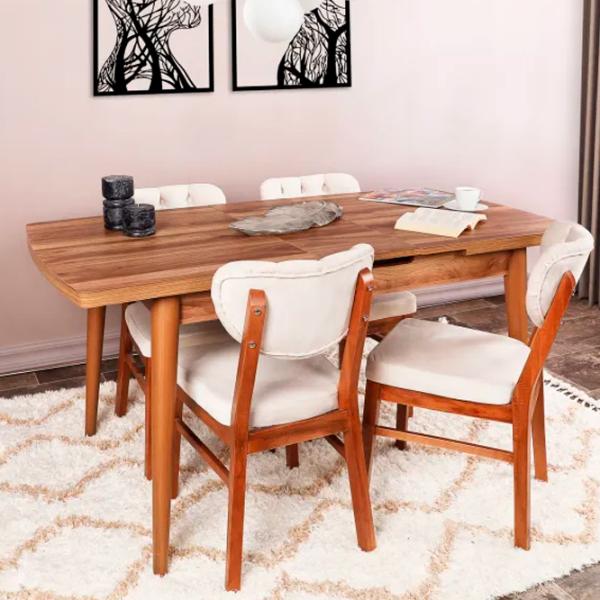 Masă de bucătărie extensibilă Trendy Inci 1141 PAL melaminat/ Brown photo 7