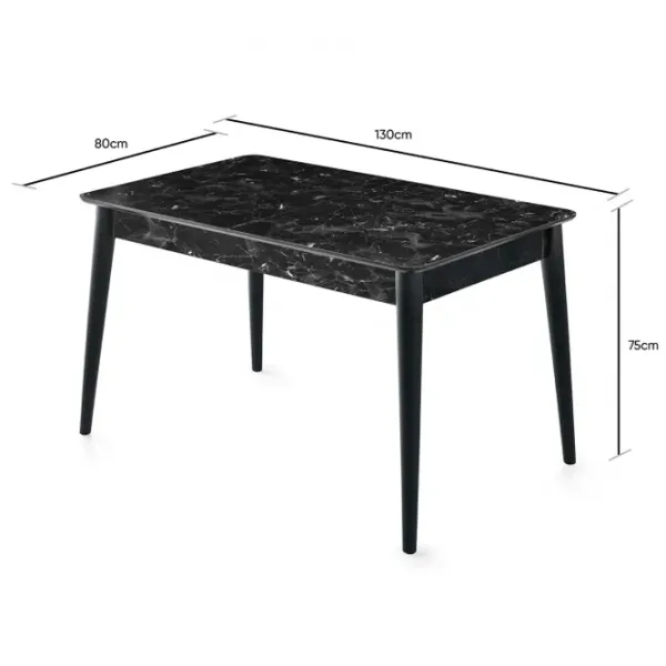 Кухонный стол раскладной Trendy Lotus МДФ/ Antracit photo 4