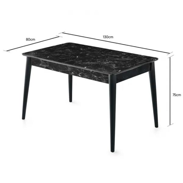 Кухонный стол раскладной Trendy Lotus МДФ/ Antracit photo 4