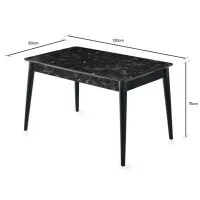Кухонный стол раскладной Trendy Lotus МДФ/ Antracit photo 4