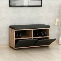 Обувной шкаф Trendy Drago 42 x 80 x 35см /Walnut Black /Черный photo 4