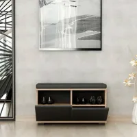 Обувной шкаф Trendy Drago 42 x 80 x 35см /Walnut Black /Черный photo 5