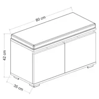Обувной шкаф Trendy Drago 42 x 80 x 35см /White /Белый photo 3