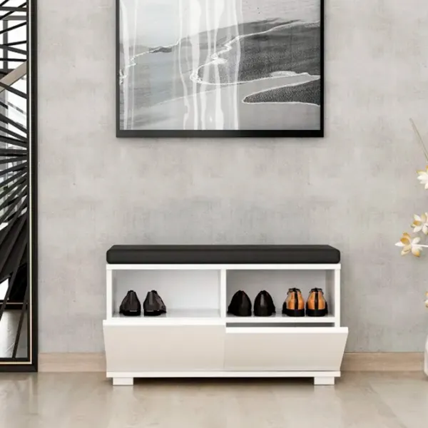 Обувной шкаф Trendy Drago 42 x 80 x 35см /White /Белый photo 7
