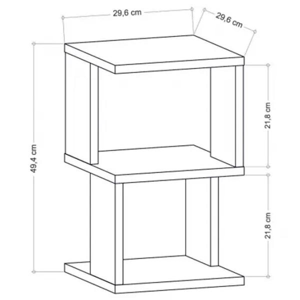 Noptiere Trendy Carter 49.4 x 29.6 x 29.6 / PAL / Stejar Sonoma photo 6