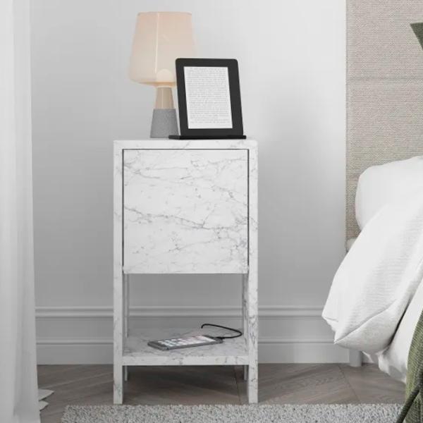 Тумбочки Trendy EMA 55 x 30 x 30см / ДСП меламин / Carrara marble photo 3