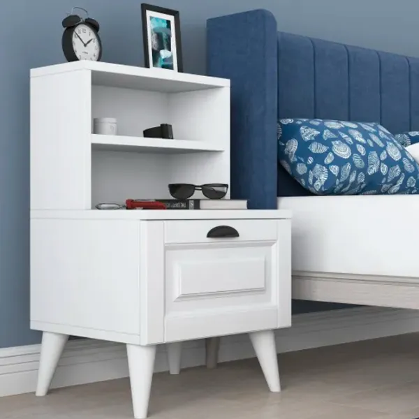 Noptiere Trendy BD105  74 x 45 x 40 / PAL / White photo 3