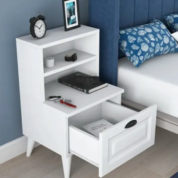 Noptiere Trendy BD105  74 x 45 x 40 / PAL / White photo 5