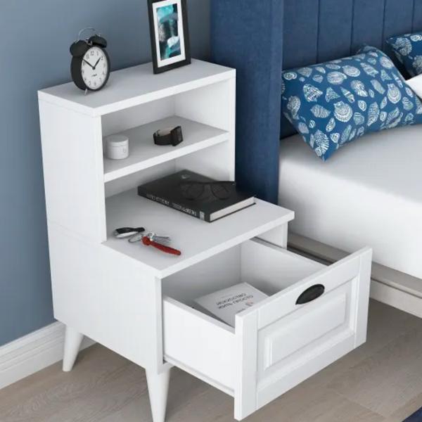 Noptiere Trendy BD105  74 x 45 x 40 / PAL / White photo 5