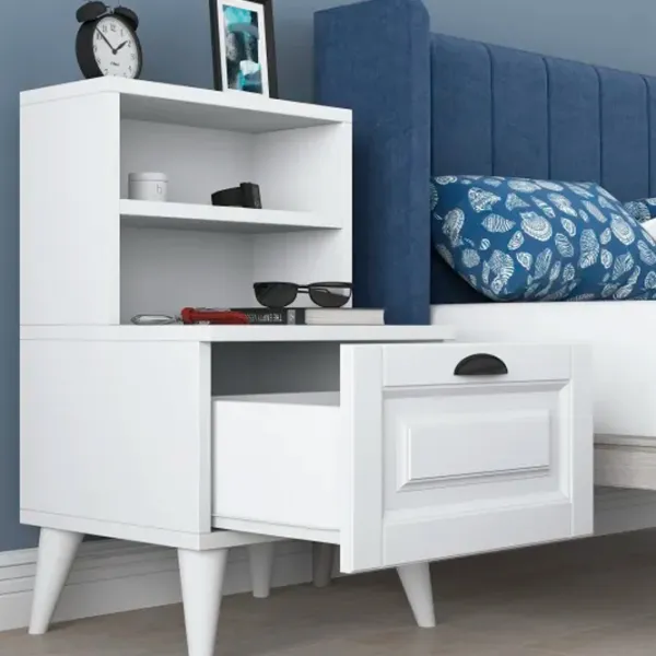 Noptiere Trendy BD105  74 x 45 x 40 / PAL / White photo 7