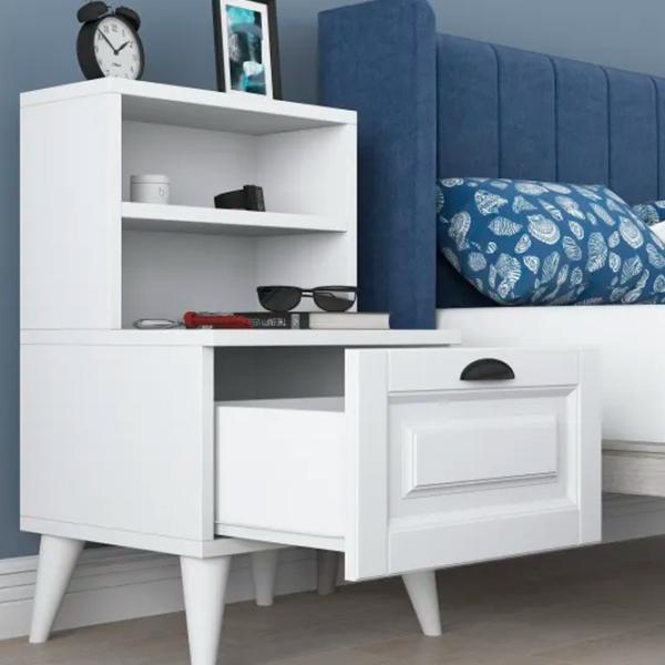 Noptiere Trendy BD105  74 x 45 x 40 / PAL / White photo 7
