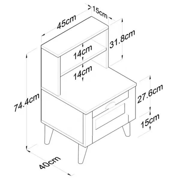 Тумбочки Trendy BD105  74 x 45 x 40см / ЛДСП / Дуб Сонома photo 6
