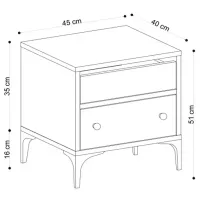 Тумбочки Trendy Orabella 51 x 45 x 40см / Дерево / Дуб Сонома photo 5