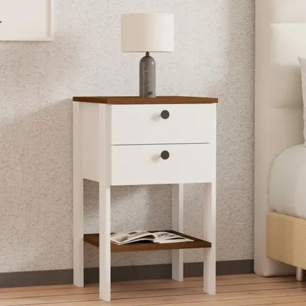 Noptiere Trendy Ruzisa 75 x 44 x 44 / PAL / White photo 3
