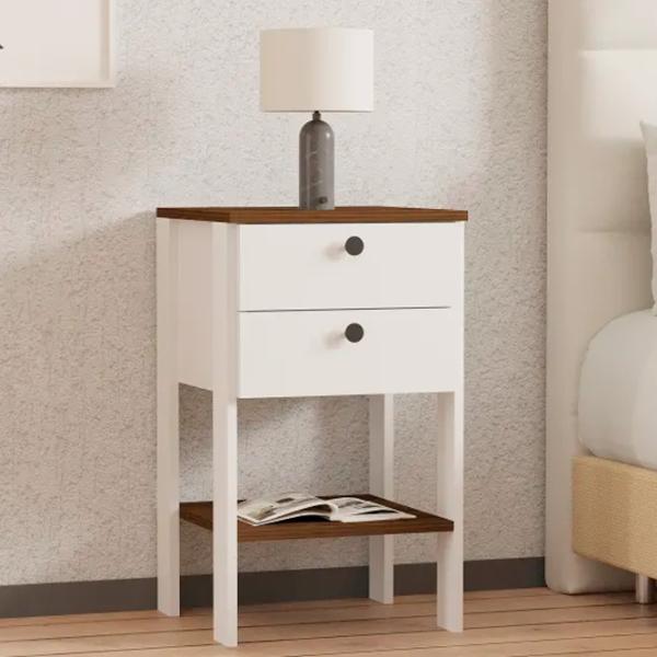 Noptiere Trendy Ruzisa 75 x 44 x 44 / PAL / White photo 3